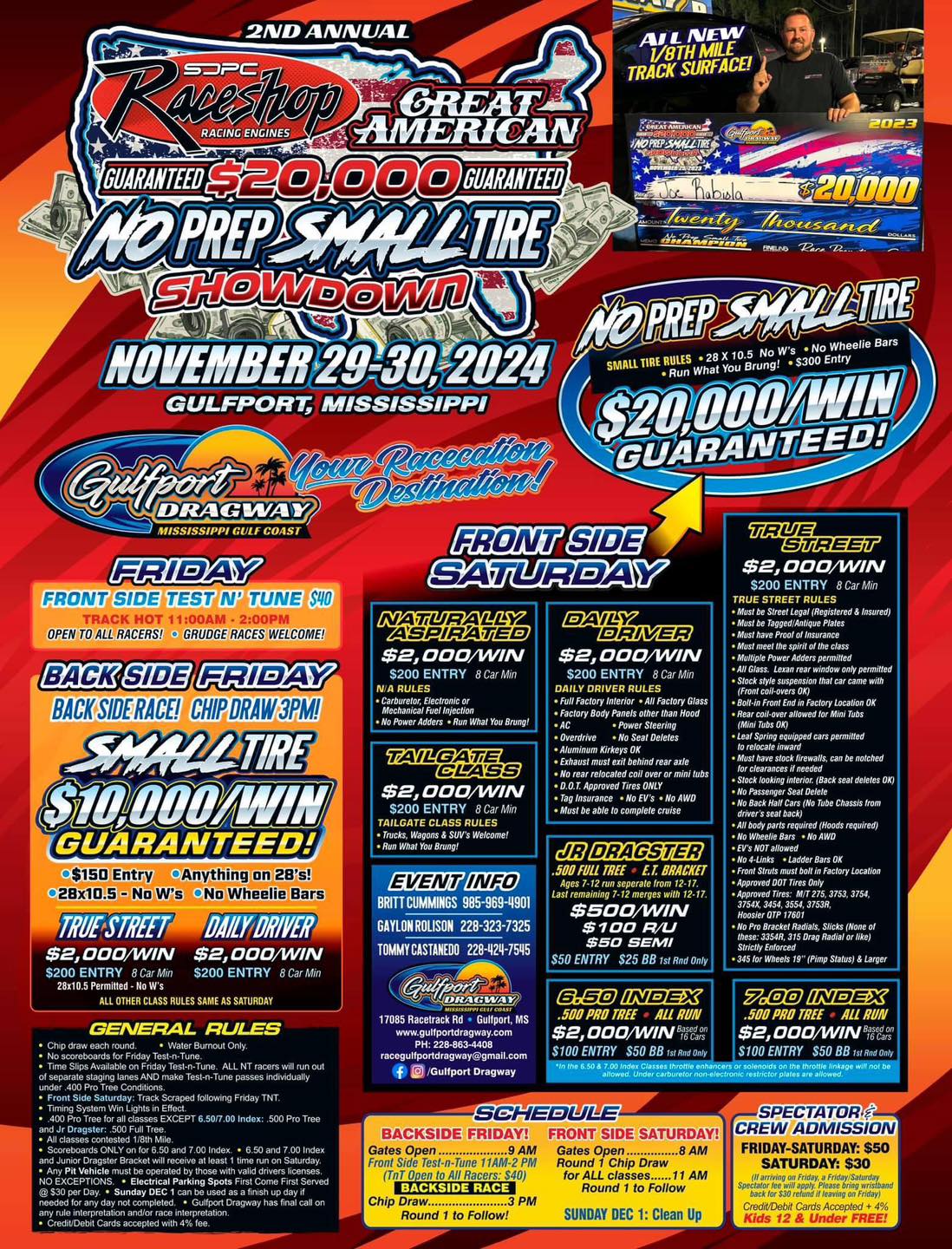 SDPC Raceshop Great American Guaranteed $20,000.00 No Prep Small Tire Showdown