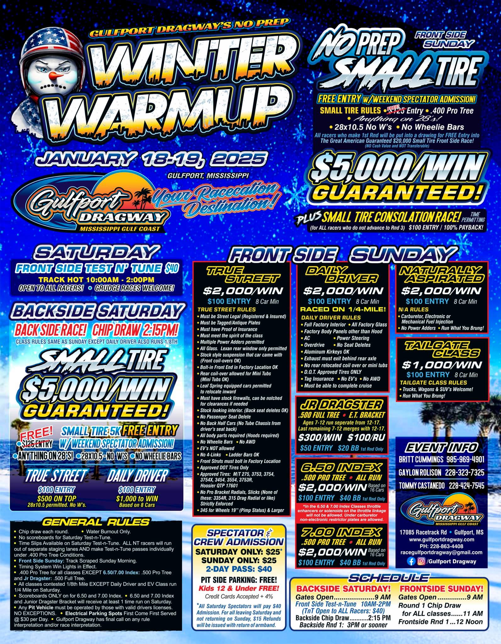 WINTER WARMUP $5K Gulfport Dragway